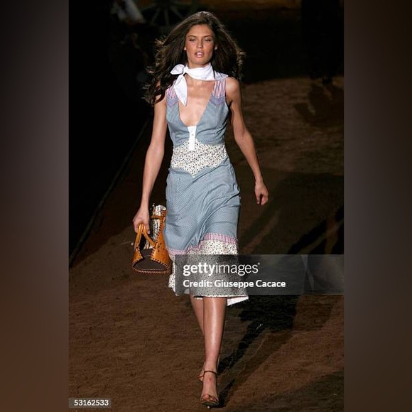 Dsquared2 SS2006 Gingham Floral Dress - Picture 2 of 9